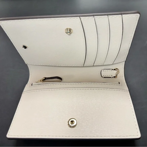 Kate Spade Mini Card Wallet, Cream, Like New - Picture 3 of 6